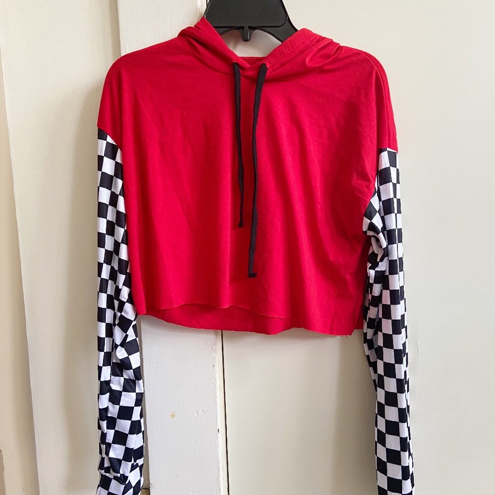 NASCAR-themed Long-Sleeved Crop Top